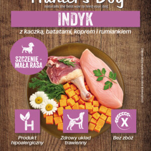 Indyk z kaczką, batatami, koprem i rumiankiem