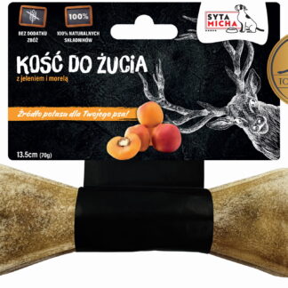 Kość do żucia z jeleniem i morela 13,5cm