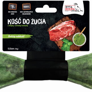 Kość do żucia z mięta i zielona herbata 13,5cm