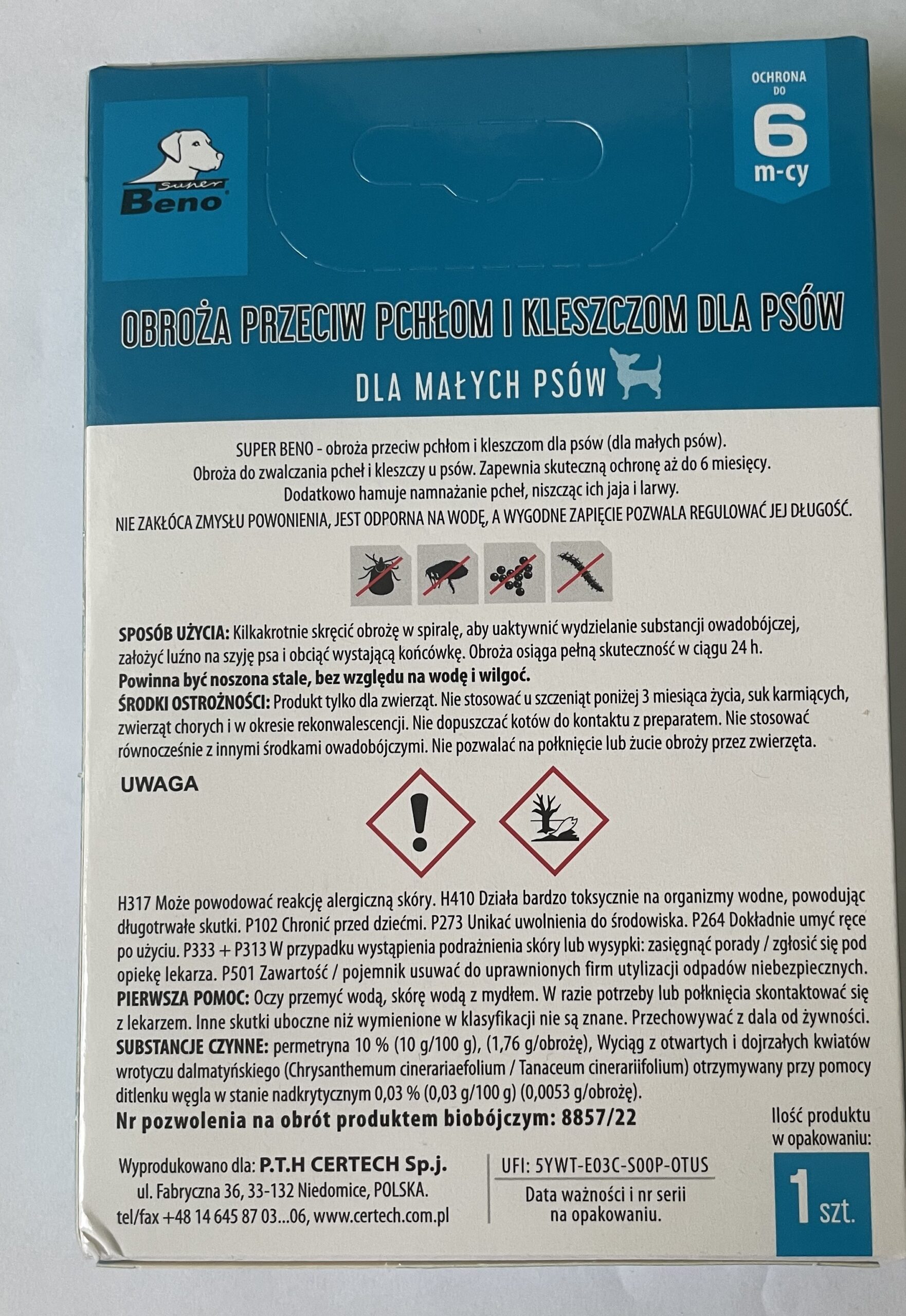 OBROŻA NA PCHŁY I KLESZCZE DLA MAŁYCH PSÓW - obrazek 2