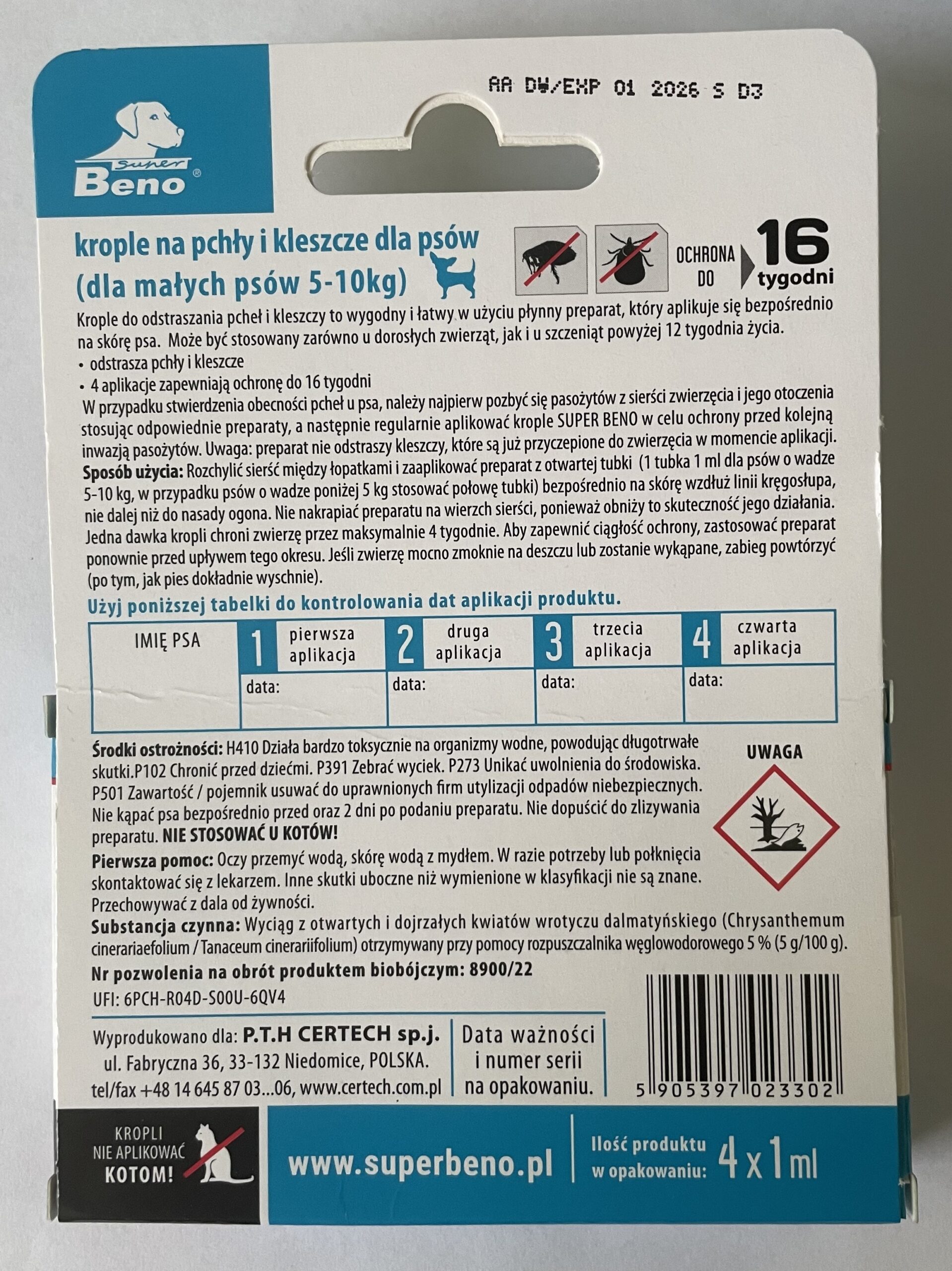 KROPLE NA PCHŁY I KLESZCZE DLA MAŁYCH PSÓW - obrazek 2