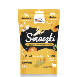 SMACZKI Z JAGNIĘCINĄ, DYNIĄ, BANANEM I MORELĄ